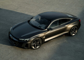 The Audi e-tron GT concept is unveiled at Los Angeles Auto Show.