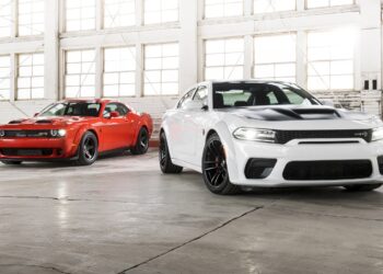 2023 Dodge Challenger (left) and Charger (right)