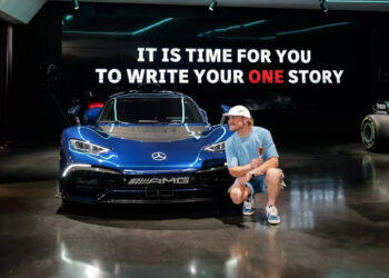 Valtteri Bottas collected his Mercedes-AMG One hypercar