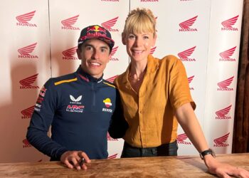 Kate Peck with Marc Marquez