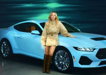 Actress Sydney Sweeney has created a custom Ford Mustang