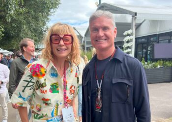 Kate Peck with David Coulthard