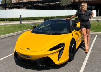 Kate with the McLaren Artura