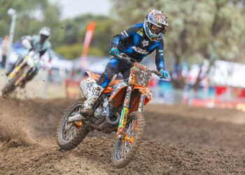 MX1 Qualifying at Rd 2 2024 ProMX Championship, Horsham,Victoria.
Image Details
Camera: Canon Canon EOS R3
Lens: RF100-300mm F2.8 L IS USM
f 2.8
1/1600 sec
ISO 640
Credit: Marc Jones/Foremost Media
Date: 7 April 2024