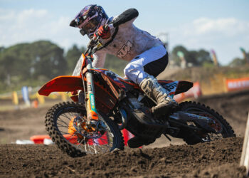 MX1 Race 2 at Round 1 2024 ProMX Championship, Wonthaggi,Victoria.
Image Details
Camera: Canon Canon EOS R3
Lens: Canon RF 70-200mm F2.8L IS USM
f 2.8
1/2000 sec
ISO 200
Credit: Marc Jones/Foremost Media
Date: 17 March 2024