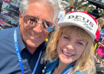 Kate with Mario Andretti