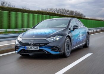 Mercedes-Benz EQS solid-state battery test prototype