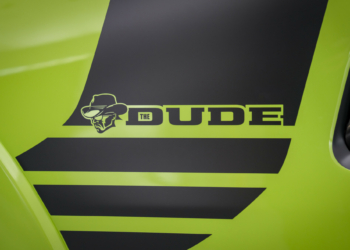 The bedside C-stripe on The Dude concept features a custom logo