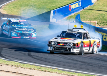Travis Pastrana at the 2025 Bathurst 1000 in a Subaru Brat. Image: Richard Gresham / Speedcafe