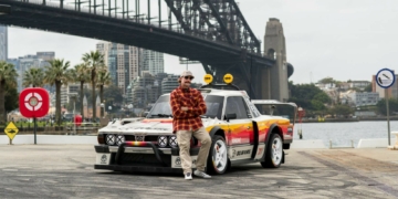 Travis Pastrana with the Subaru Brataroo 9500 Turbo