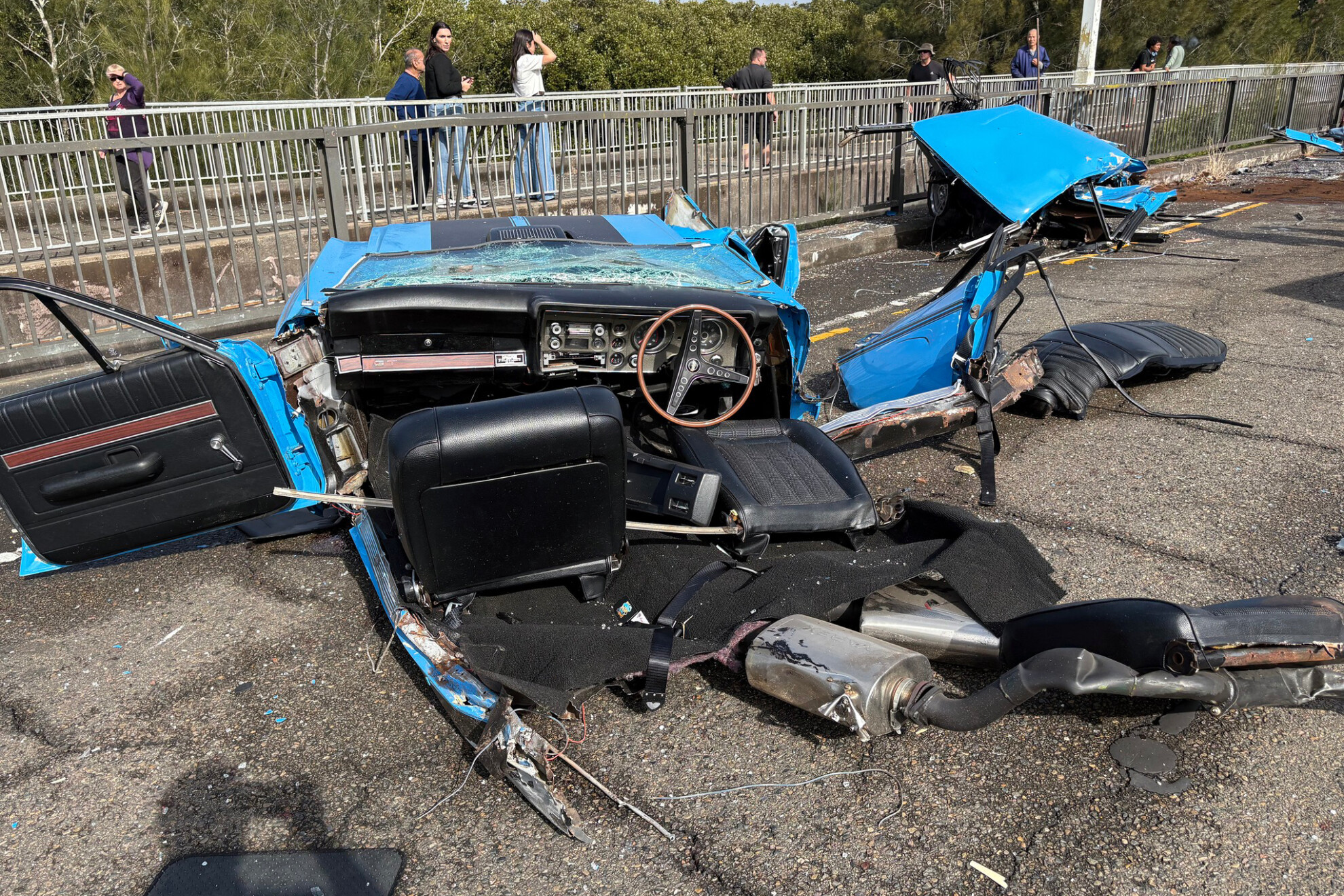 Ford Falcon XY destroyed in Sydney crash