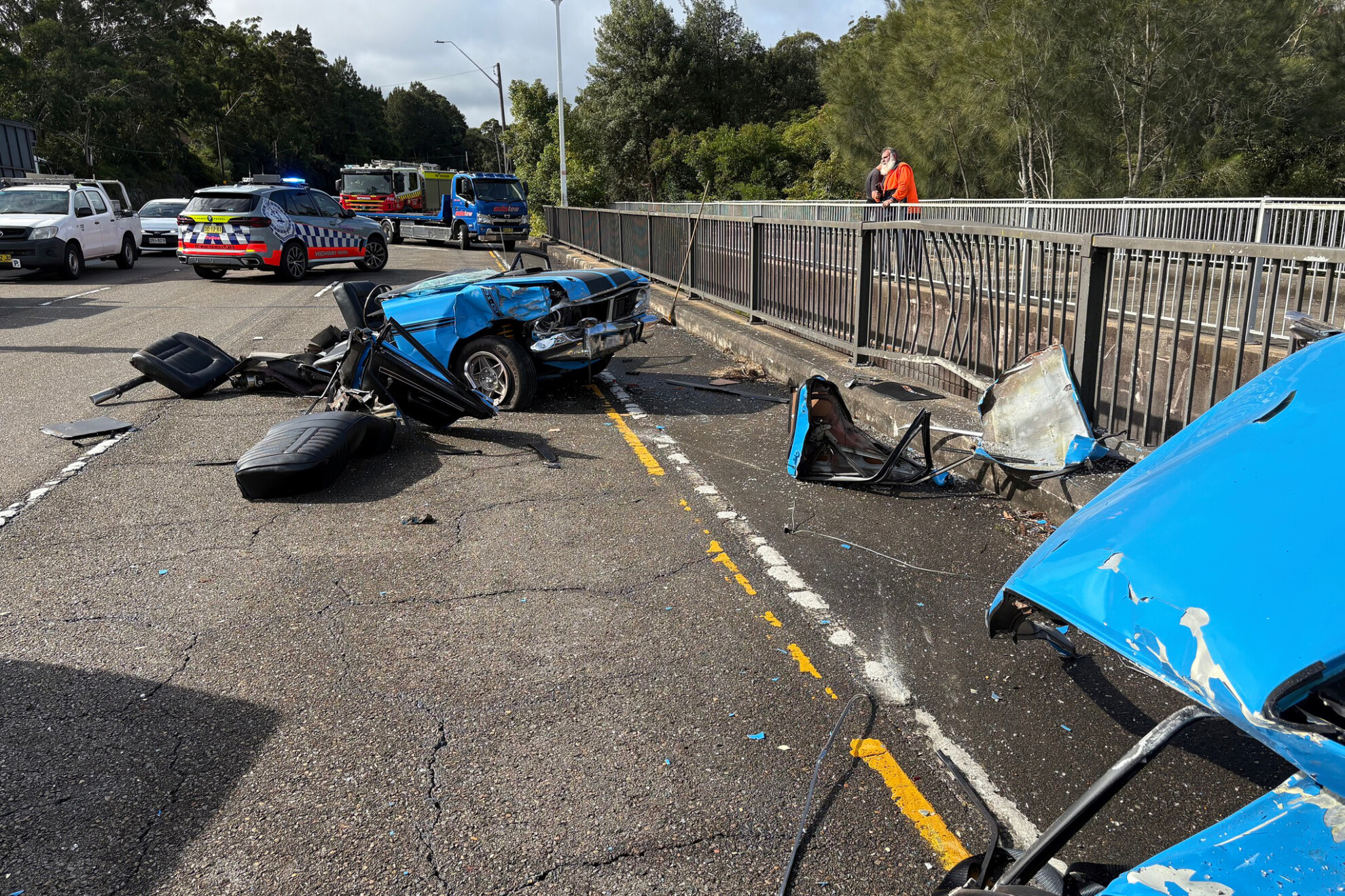 Ford Falcon XY destroyed in Sydney crash